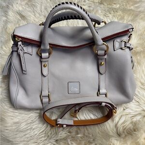 Dooney & Bourke Light Gray Leather Satchel